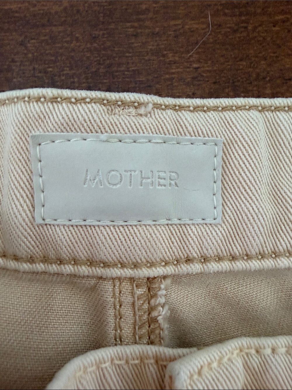 MOTHER The Pixie Swooner Roller Flood High-Rise Wide-Leg Jeans in Cream - Picture 2 of 14